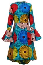 African Print Lilian Midi Dress