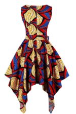 African print flow Midi dresses