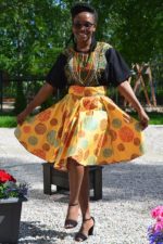 African Wax Print Stylish Midi Skirt