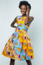 Afro chic print ladie dress