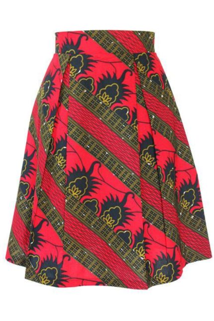 Carey African print skirt