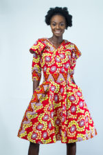 Global mama Ankara print fabric dress