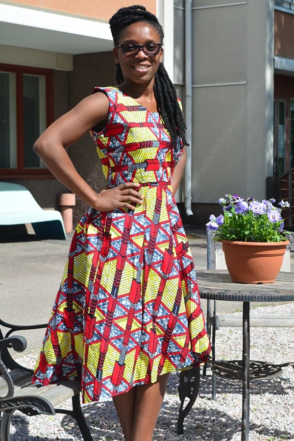 Traditional African midi dress