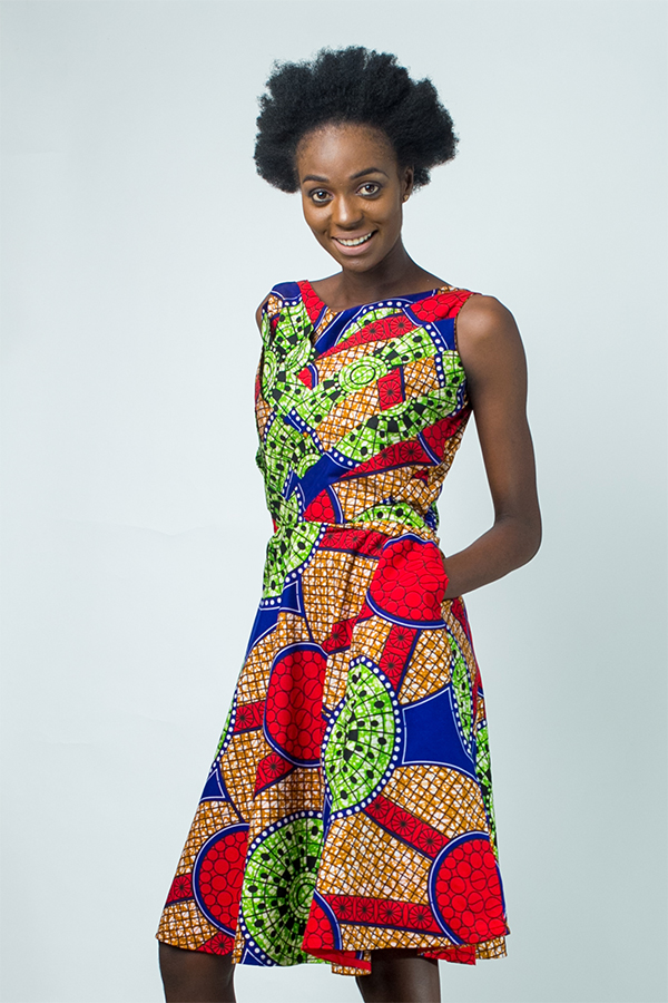 Wakanda African Ankara Print Midi Dress