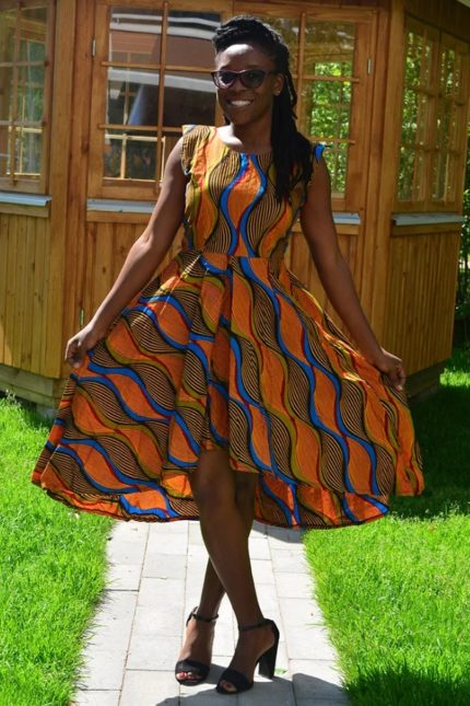 Wholesale Ankara African Print Midi Dress