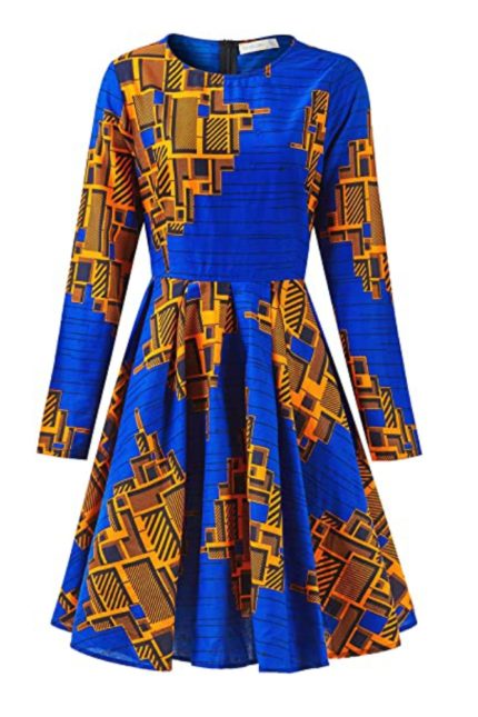 African Print Consolata Midi Dress