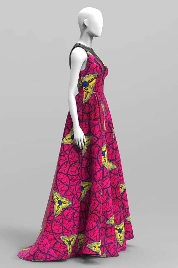 Afrocentric Ankara print women dress