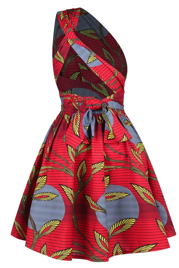 Bessie African Midi Flow dress
