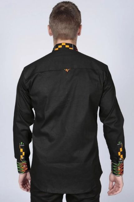 Blackfriars kente print men shirt