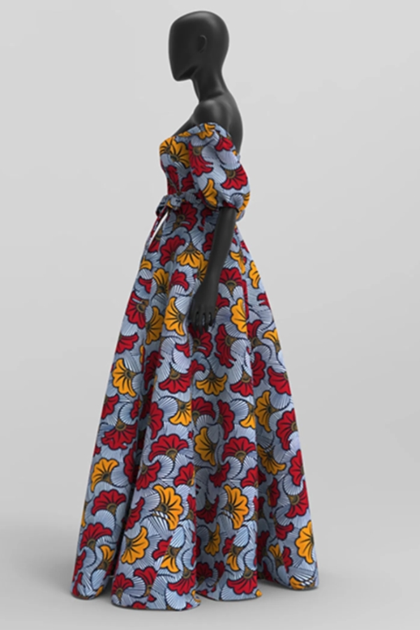 Bomba African print maxi dress