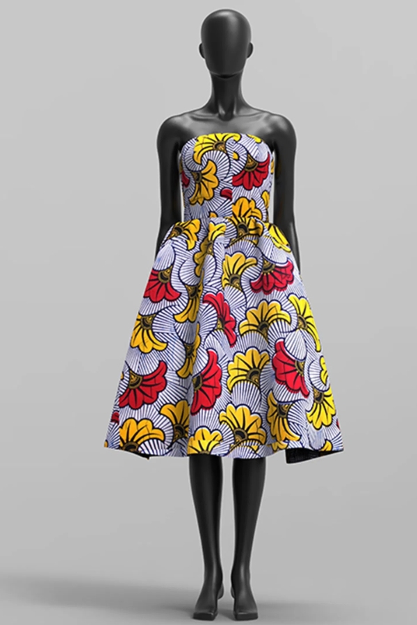 Lomé Custom Made African Print Midi Dress