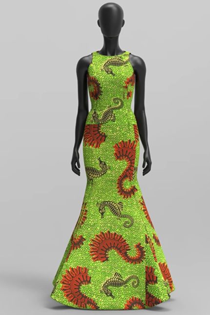 Luanda Custom Made African Wax Print Dress