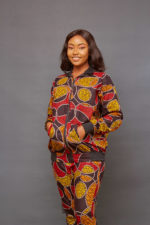 African print bomber jacket and pants
