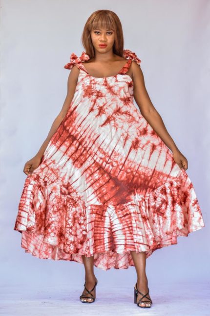 African tie-dye Batik Stella maxi gown