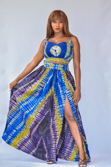 Adire African Batik Victoria Top and Skirt