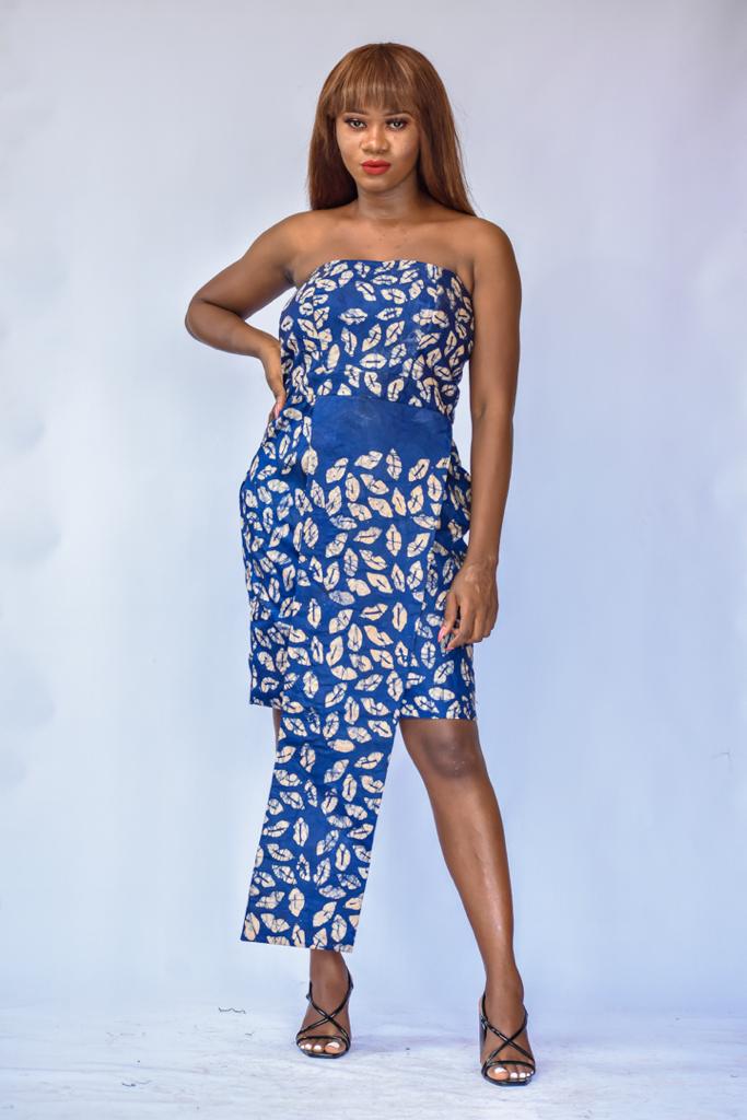 Betty African Tie-Dye Adire Batik Print Dress