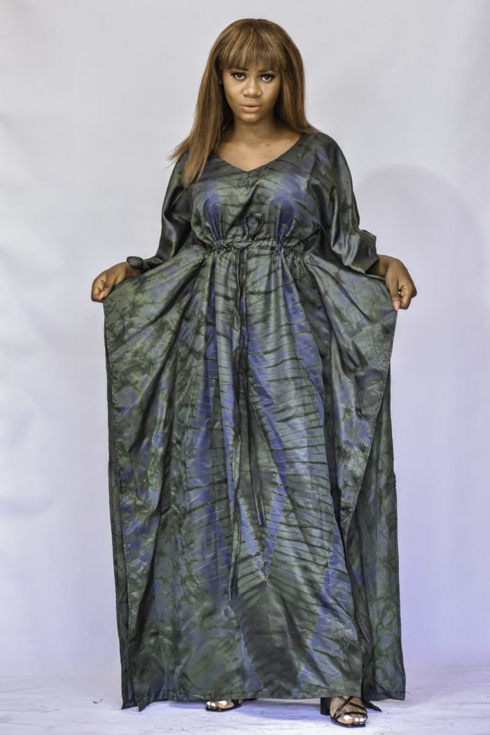 Ciara Plus size African silk adire batik
