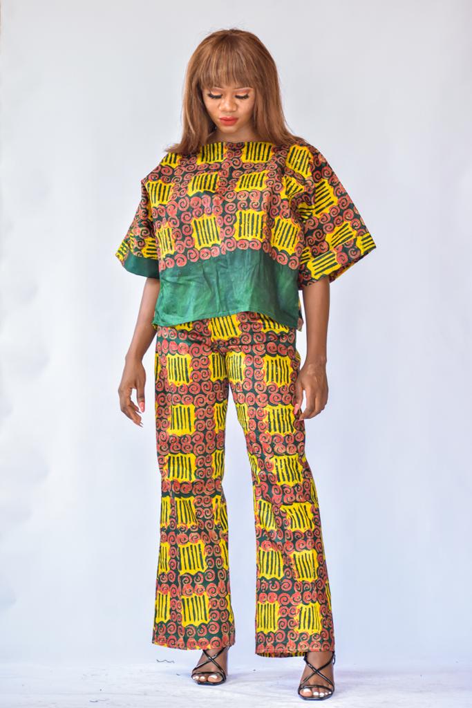 Norah Adire African Batik Top and Pant