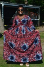 Ankara African print Margarita maxi dress