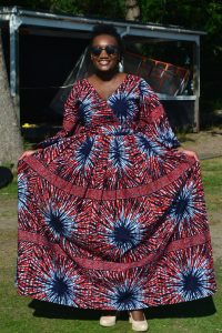 Ankara African print Margarita maxi dress