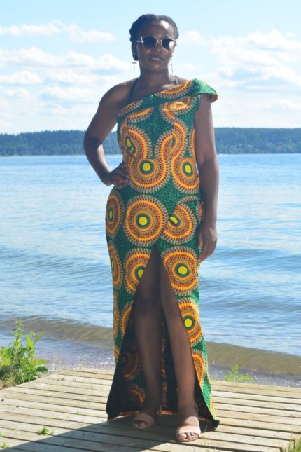 African Wax print Zippy dress