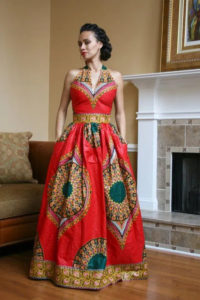 Amber Ankara African Print Maxi Dress