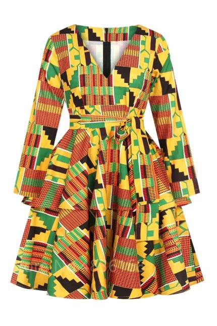 Ciara African Ankara Print Maxi Dress