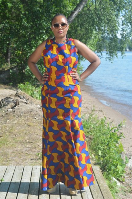 Consolata African print prom dress