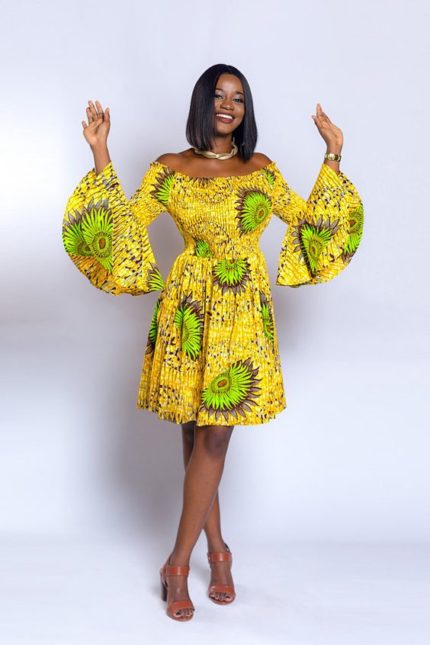 Makeba African midi dress