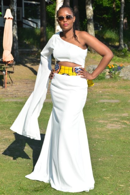 Paloma African Wax Print Prom Maxi Dress