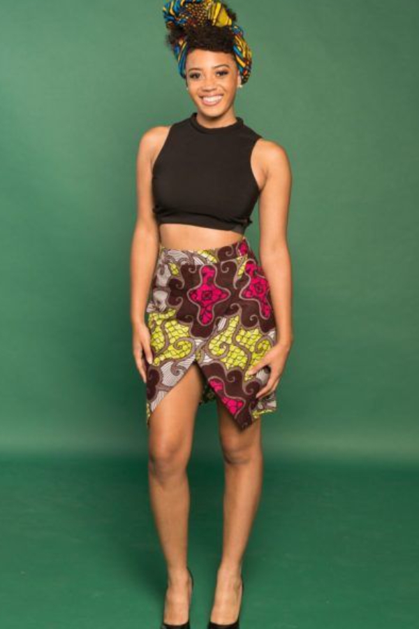 Taisha African mini skirt