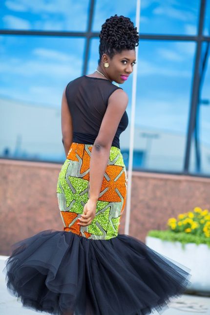 Valeria African print skirt