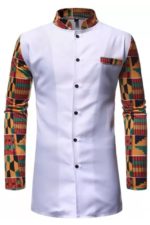 Ali African bishop collar shirt
