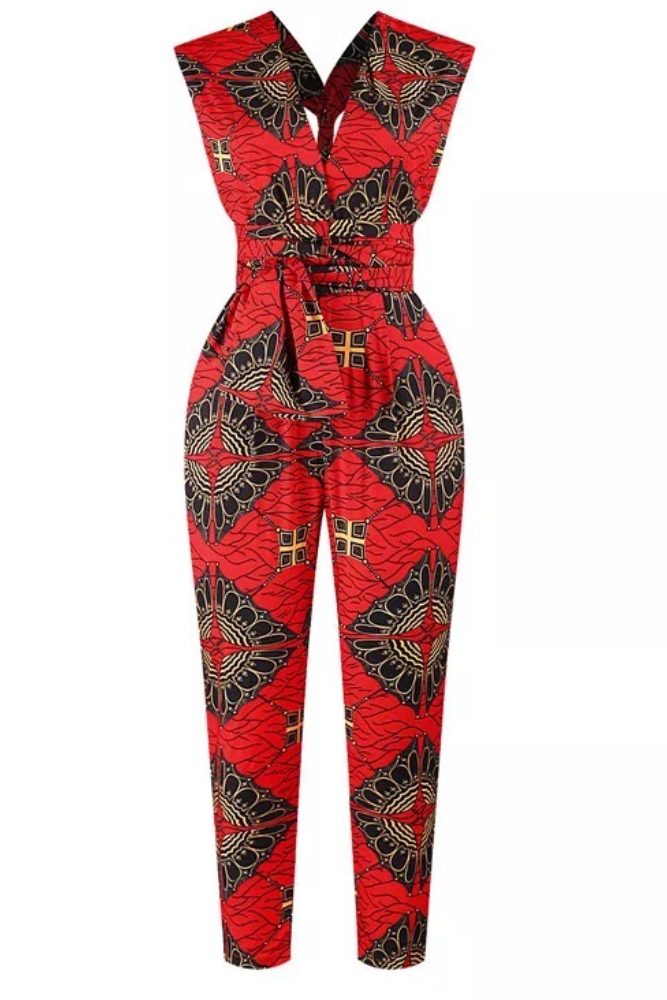 Amber Wholesale African Print Jumpsuit Dress