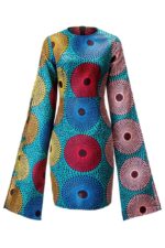 Francesca African Wax Print Midi Dress