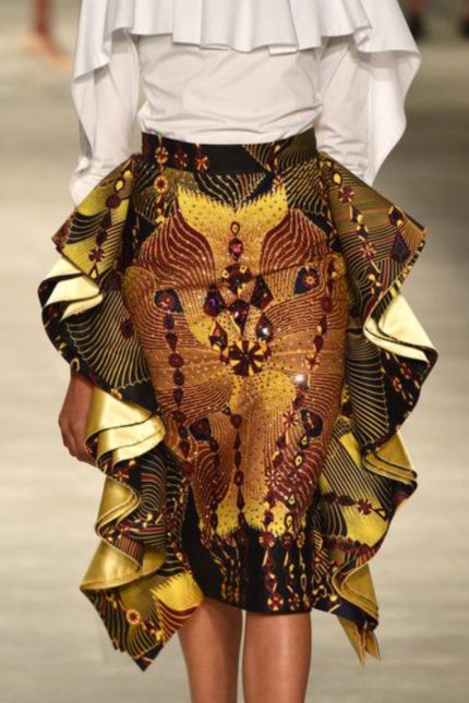Simona African Print Flare Skirt