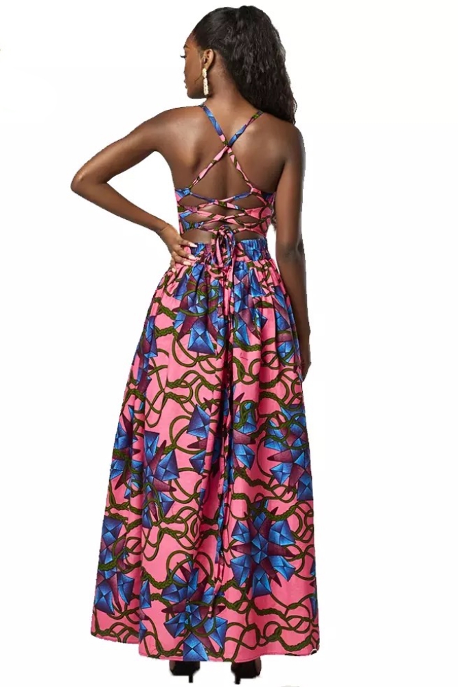 Judy Scoop neckline African dress