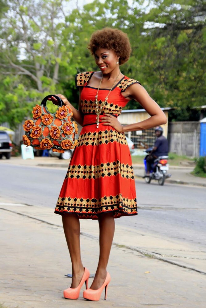 Kendall African Ankara Print Sleeveless Dress
