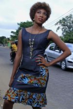 Leila African mixed print dress