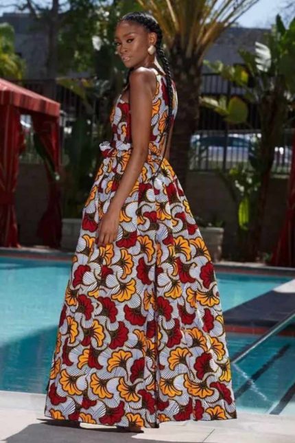 Alexandra African print maxi dress