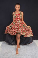 Abike African wax print dinner dress