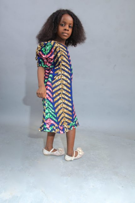 Abimbola African print girls dress-Kipfashion