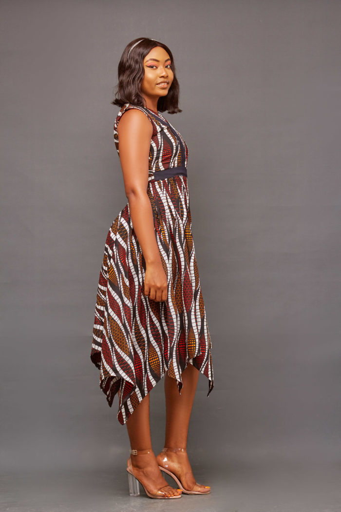 Deenita African midi lady dress