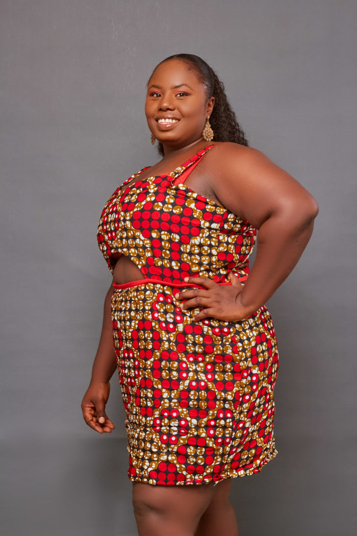 African queen African print midi summer dress