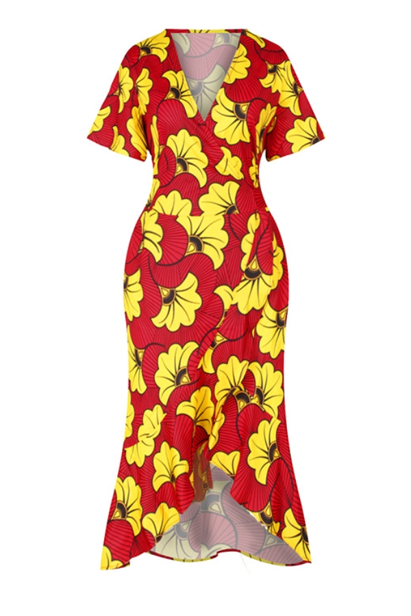 Barbara Ankara print maxi dress - Kipfashion